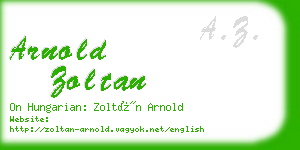 arnold zoltan business card